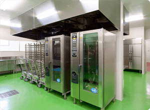 加熱調理をした食品を急速冷却してチルド状態へ